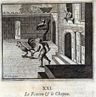 The Falcon and the Capon (Illustration by François Chauveau) by Francois Chauveau