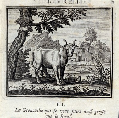 The Frog who wants to get as big as the Beef (Illustration by François Chauveau) by Francois Chauveau