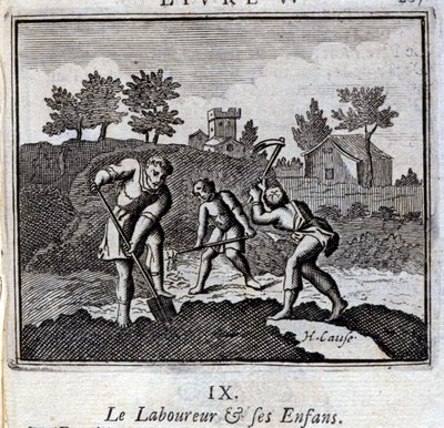 The Mourner and His Children by Francois Chauveau