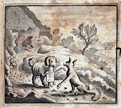 The sick lion and the fox (Illustration by François Chauveau) by Francois Chauveau