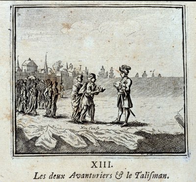The two Adventurers and the Talisman. Fables by Jean de La Fontaine (1621-95). Illustration by François Chauveau (1613-1676). Edition of 1728 by Francois Chauveau