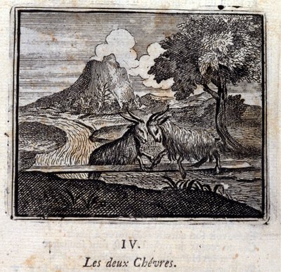 The two goats (Illustration by François Chauveau) by Francois Chauveau
