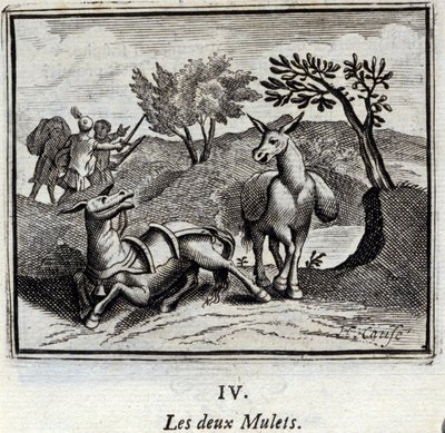 The Two Mules by Francois Chauveau