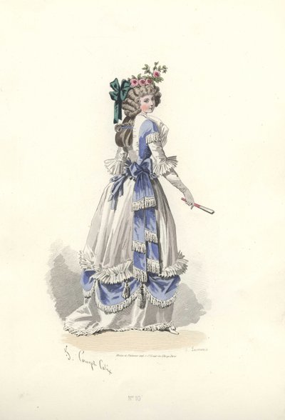 Woman in Dress with Ribbon Frills, Era of Marie Antoinette by Francois Claudius Compte Calix