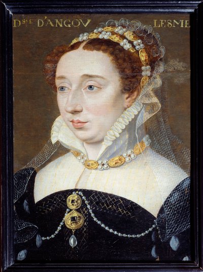 Portrait of Diane of France, Duchess of Angouleme (1538-1619) by François Clouet
