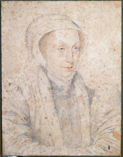 Portrait of Marie Stuart Agee, Queen of France and Scotland (detail) by François Clouet