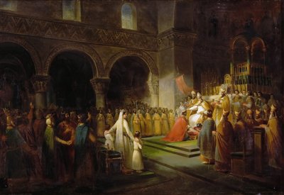 The Anointing of Pepin the Short at Saint-Denis, 28 July 754 by Francois Dubois