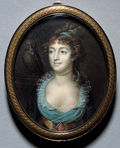 Portrait of Mademoiselle Marie-Anne Adelaide Le Normand, c. 1793 by Francois Dumont