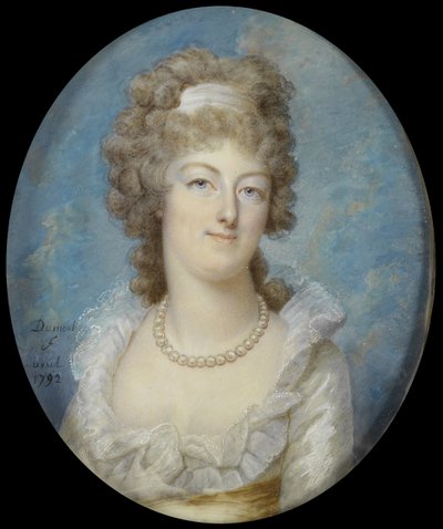Portrait of Queen Marie Antoinette with a Pearl Necklace by Francois Dumont