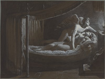 Cupid with Psyche Extinguishing the Lamp by Francois Edouard Picot