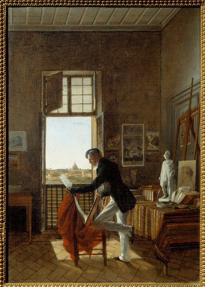 The Workshop of Francois Edouard Picot at Villa Medicis by Francois Edouard Picot