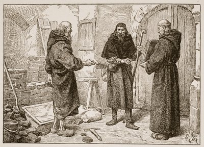 Reception of Lanfranc by Herlwin, illustration from 