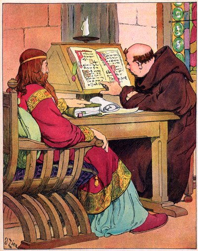 Charlemagne Talking to Alcuin by Francois Edouard Zier