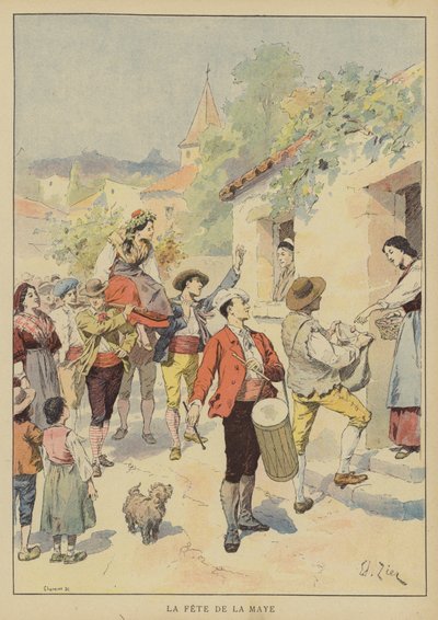 La Fête De La Maye by Francois Edouard after Zier