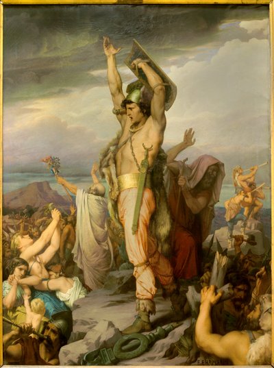 Representation of Vercingetorix (72-46 BC), Gallic Leader by Francois Emile Ehrmann