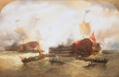 Naval Battle by Francois Etienne Musin