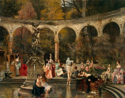 Bathing of Court Ladies in the 18th Century by Francois Flameng