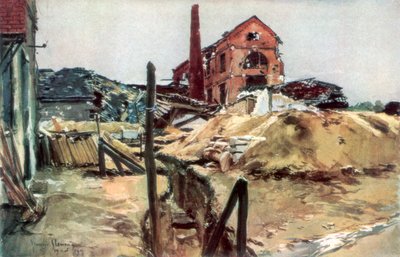 Factory Buildings, Soissons by Francois Flameng