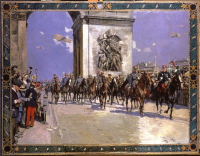 History. France. First World War. Victory Parade in Paris, July, 4th by Francois Flameng