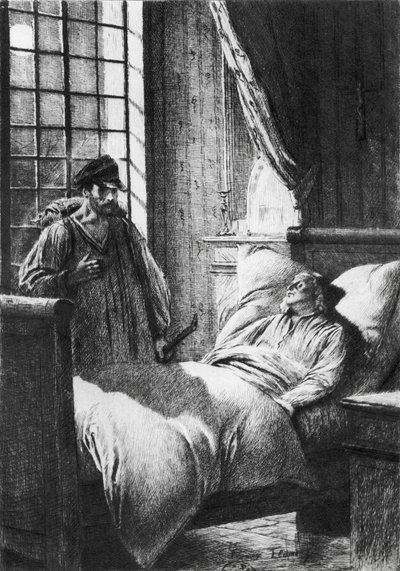 Illustration from Les Miserables by Victor Hugo by Francois Flameng
