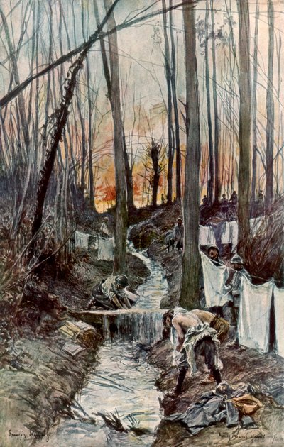 In the Wood of Roucy Aisne, 15 April 1917, 1926 by Francois Flameng
