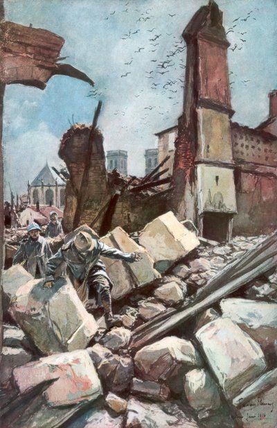 On the Old Walls of Verdun, France, June 1916 by Francois Flameng
