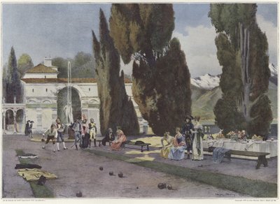 Soldiers Playing Boules During the Italian Campaign by Francois Flameng