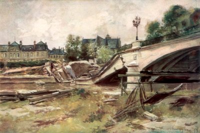 The Bridge at the Aisne, France, 1915, 1926 by Francois Flameng
