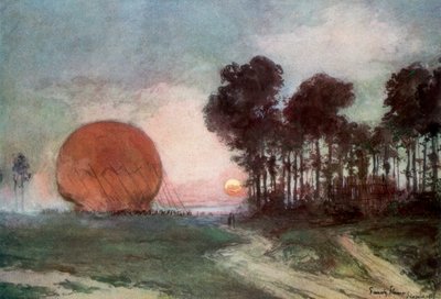 The Return of the Balloon, Artois, France, 10 June 1915 by Francois Flameng