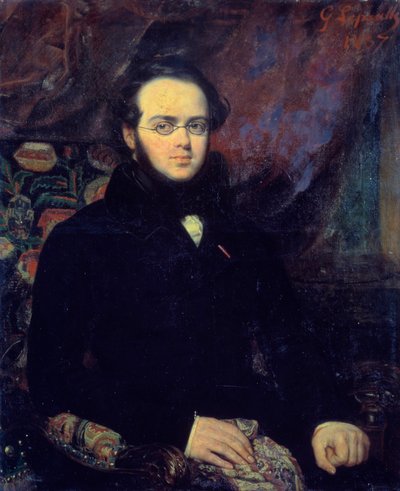 Portrait of the French composer Jacques Fromental Levy by Francois Gabriel Guillaume Lepaulle