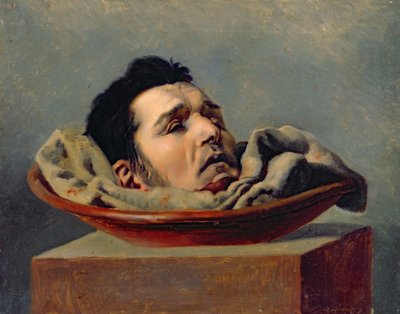 Guillotined Head of a Parricide Executed at Puy by Francois Gabriel de Becdelievre