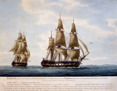 Tall Ships Recherche and Esperance, Employed by Antoine Bruny d