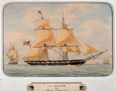 The Brig Merope by Francois Geoffroy Roux