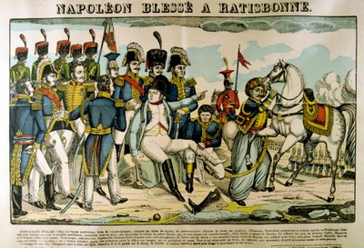 Napoleon injured at Ratisbon, April 1809 by Francois Georgin