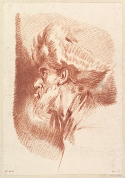 Untitled Head Of A Man In Turban by Francois Gonord