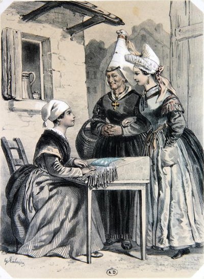 Lacemakers of Caen in Normandy, from 