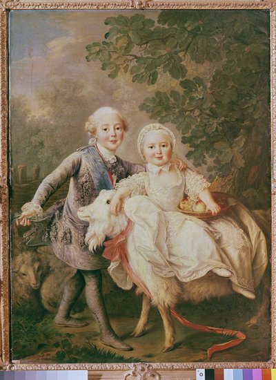 Charles of France Count of Artois and his Sister, Clothide, 1763-64 by Francois Hubert Drouais