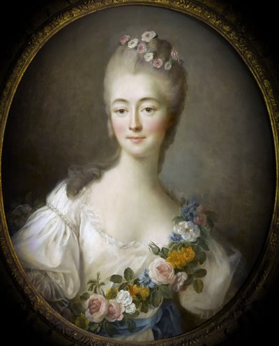 Jeanne Bécu, Comtesse Du Barry as Flora by Francois Hubert Drouais