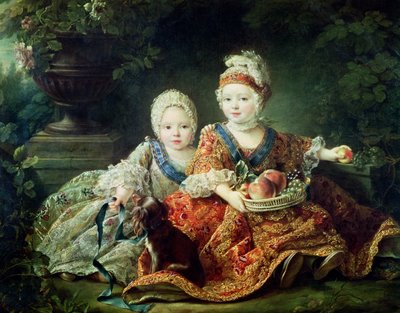 Louis de France, Duc de Berry and Louis de France, Comte de Provence, Future Kings Louis XVI and Louis XVIII of France, 1757 by Francois Hubert Drouais