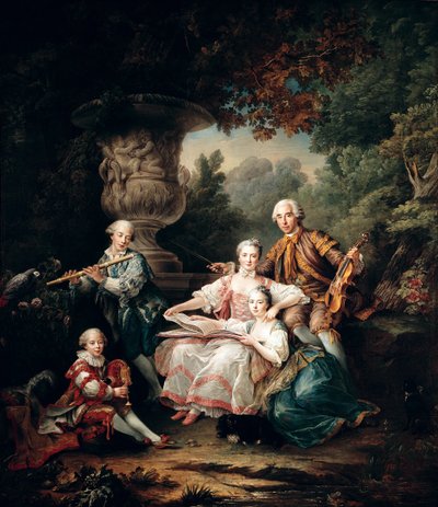 Louis du Bouchet (1645-1716) Marquis de Sourches and his Family, 1750 by Francois Hubert Drouais