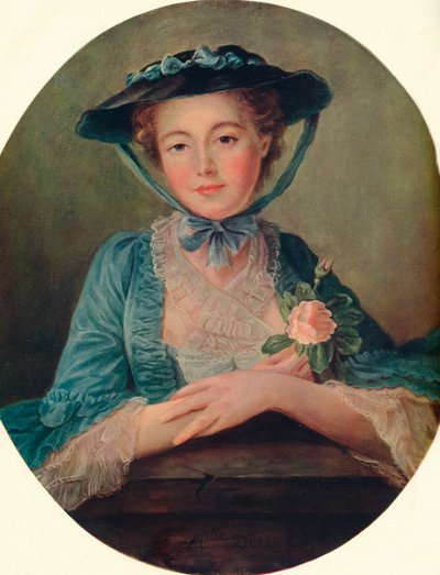 Mlle. Doré - French School by Francois Hubert Drouais
