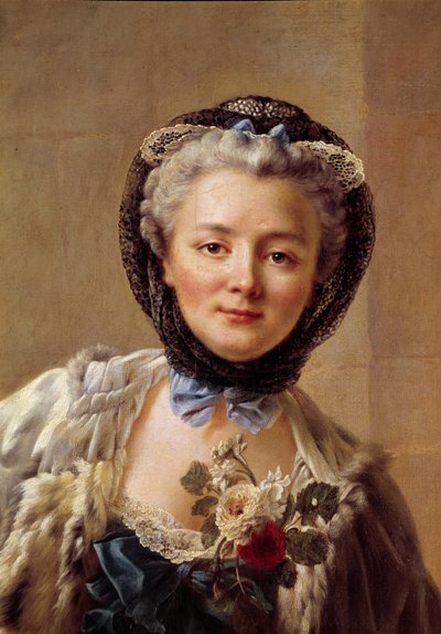 Portrait of Madame Drouais, nee Anne Francoise Dore (1732-1815) by Francois Hubert Drouais