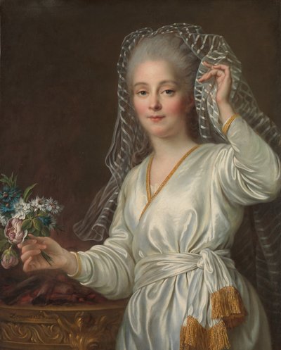 Portrait of a Young Woman as a Vestal Virgin by Francois Hubert Drouais