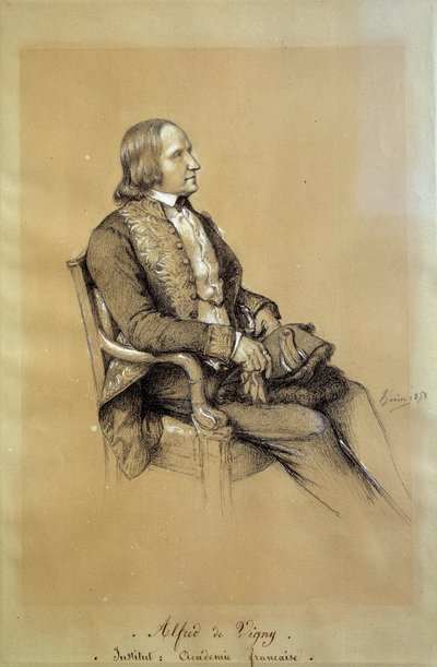 Portrait of Alfred de Vigny, French Writer, Playwright and Poet by François Joseph Heim