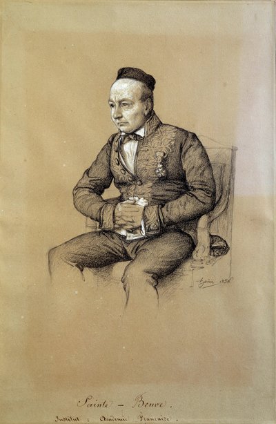Portrait of Charles Auguste Sainte Beuve (1804-1869), French Literary Critic and Writer by François Joseph Heim