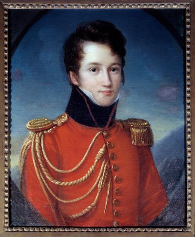 Portrait of Alfred de Vigny in Uniform by Francois Josephe Kinson