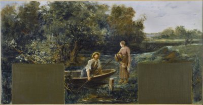 Sketch for Nogent-sur-Marne town hall: Idyll by the water by Francois Lafon