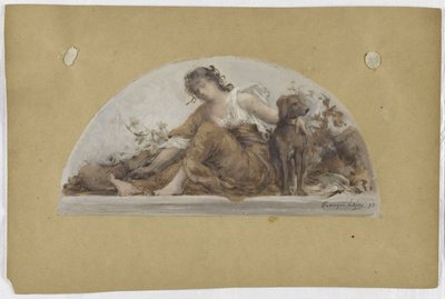 Sketch for the Town Hall Dining Room in Paris: The Hunt or Autumn by Francois Lafon