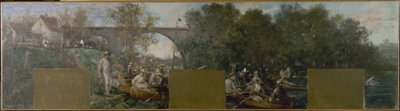 Sketch for the Nogent-sur-Marne town hall: Boaters on the Marne by Francois Lafon