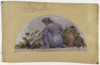 Sketch for the dining room of the Hôtel de Ville de Paris: The Harvest (circa 1893) by Francois Lafon
